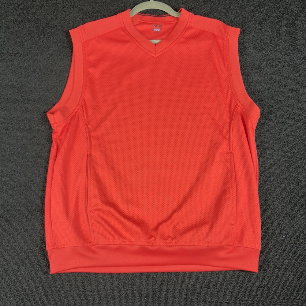 PING Collection Performance Dynamics Jersey Red Sleeveless Men's‎ Size Medium